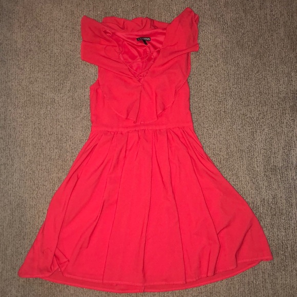 Express Dresses & Skirts - Express Coral Lace Top Dress